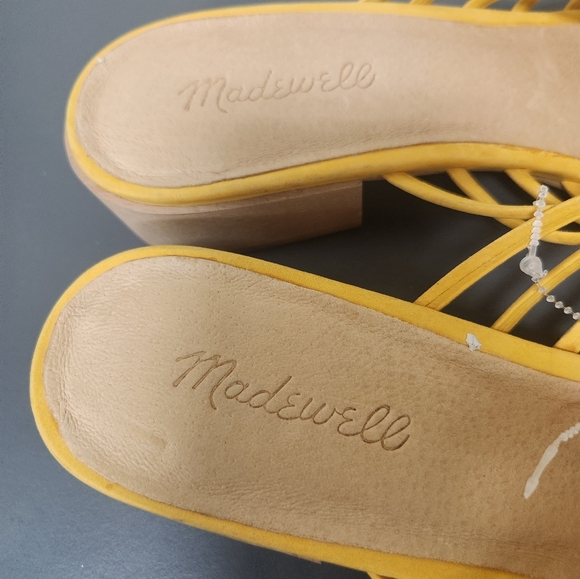 Madewell The Dakota Sandals. yellow Sz 11. In Unused and excellent condition - Picture 10 of 11